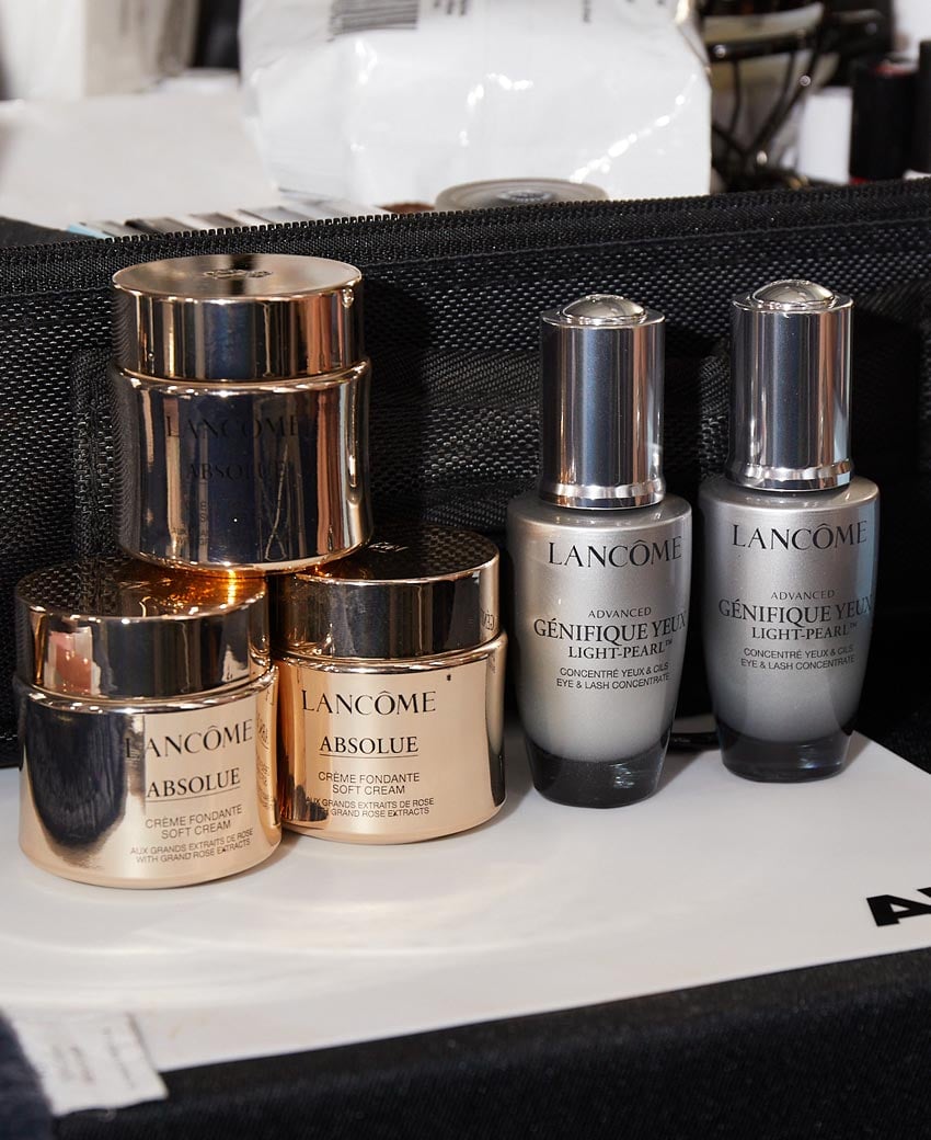 Lancome skincare products backstage at New York Fashion Week